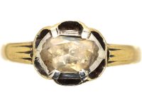 Swedish 19th Century Gold & Silver Rose Diamond Ring