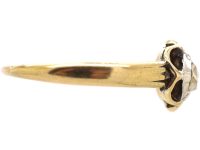 Swedish 19th Century Gold & Silver Rose Diamond Ring