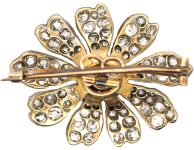 Victorian Silver & Gold Man in the Moon Brooch set with a Moonstone & Diamonds