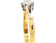 Early 20th Century 18ct Gold & Platinum, Diamond Solitaire Ring