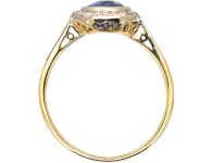 Edwardian 18ct Gold & Platinum, Sapphire & Diamond Oval Cluster Ring