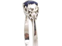 Early 20th Century Platinum, Sapphire & Diamond Three Stone Ring