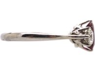 18ct White Gold, Ruby & Diamond Three Stone Ring by Cropp & Farr