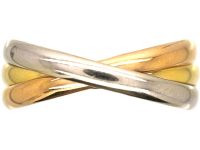 Three Colour Gold Russian Wedding Ring by Cartier