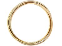 Three Colour Gold Russian Wedding Ring by Cartier