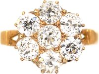Edwardian 18ct Gold Diamond Cluster Ring