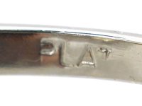 Platinum Yellow Sapphire & Diamond Oval Cluster Ring