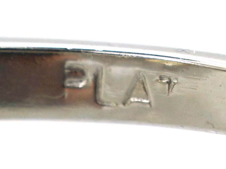 Platinum Yellow Sapphire & Diamond Oval Cluster Ring