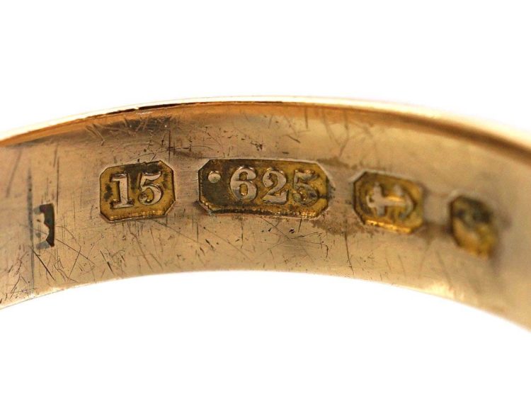 Victorian 15ct Gold Buckle Ring set with a Diamond