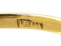 Edwardian 18ct Gold & Platinum Diamond Cluster Ring with Diamond set Shoulders