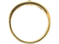 Victorian 18ct Gold Three Stone Ruby & Diamond Gypsy Ring