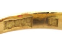 Edwardian 18ct Gold Ruby & Diamond Cluster Ring with Diamond Shoulders