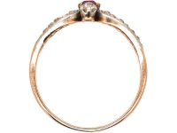 Early 20th Century 14ct Gold Ornate Ruby & Diamond Heart Shaped Ring