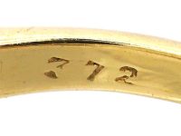 Edwardian 18ct Gold & Platinum Diamond Cluster Ring with Rose Diamond set Shoulders