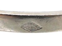 Art Deco French Platinum, Frosted Rock Crystal & Diamond Ring