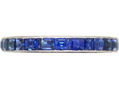 Early 20th Century 18ct White Gold, Sapphire Eternity Ring
