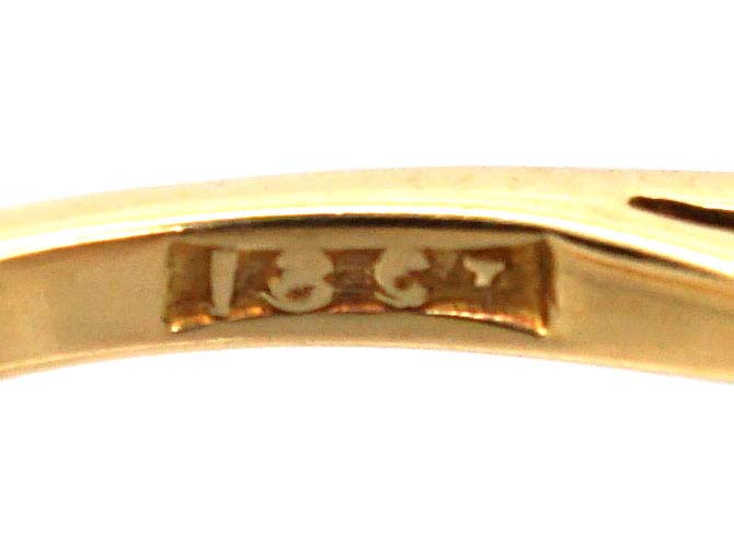 Edwardian 18ct Gold & Platinum Sapphire & Diamond Three Stone Ring