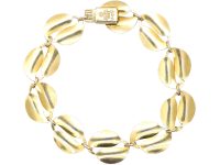 Silver Gilt White Enamel Double Leaf Bracelet by Willy Winnaess for David Andersen
