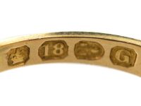 Victorian 18ct Gold Five Stone Diamond Gypsy Ring