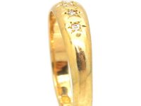 Victorian 18ct Gold Five Stone Diamond Gypsy Ring