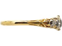 Edwardian 18ct Gold Five Stone Transition Cut Diamond Ring