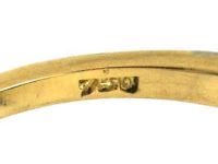 Art Deco 18ct Gold & Platinum, Green Chalcedony, Onyx & Rose Diamond oval Ring