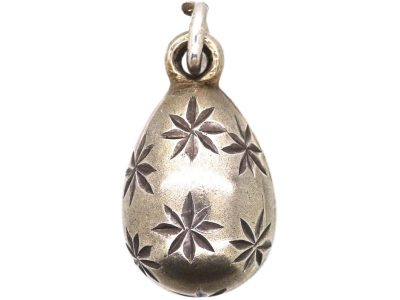 Edwardian Silver Egg with Star Motif