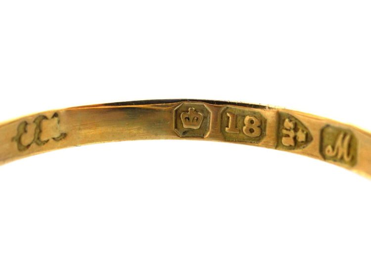 Edwardian 18ct Gold, Sapphire & Diamond Cluster Ring with Ornate Shoulders