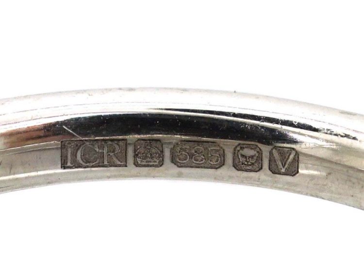 14ct White Gold Baguette Diamond Half Eternity Ring