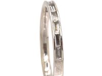 14ct White Gold Baguette Diamond Half Eternity Ring