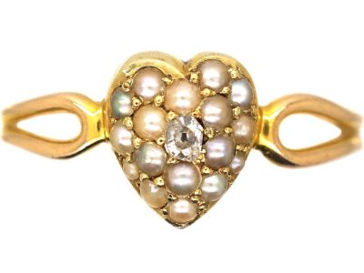 Vintage 15 Carat Gold Heart Shaped Dress Rings | The Antique Jewellery  Company - USA
