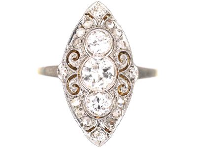 Vintage Precious Stones Marquise Dress Rings