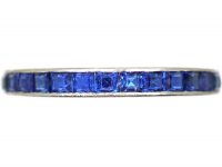 Art Deco Platinum & Sapphire Eternity Ring