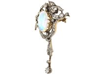 Edwardian Diamond & Opal Brooch/ Pendant