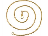 Victorian 18ct Gold Woven Snake Chain with Dog Clip Clasp