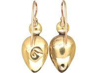 Georgian Gold, Foiled Citrine & Rock Crystal Drop Earrings