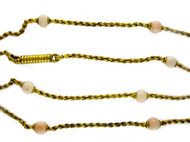 15ct Gold & Coral Chain