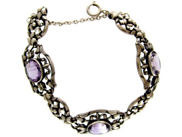 Silver & Amethyst Bracelet