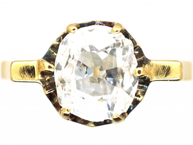 Early 20th Century 18ct Gold, Old Mine Cut Diamond Solitaire Ring